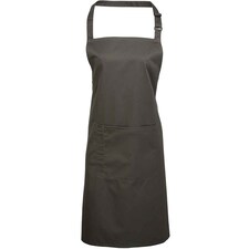 Premier Unisex Adult Colours Pocket Full Apron | Grey | Dark Grey | One Size | 1
