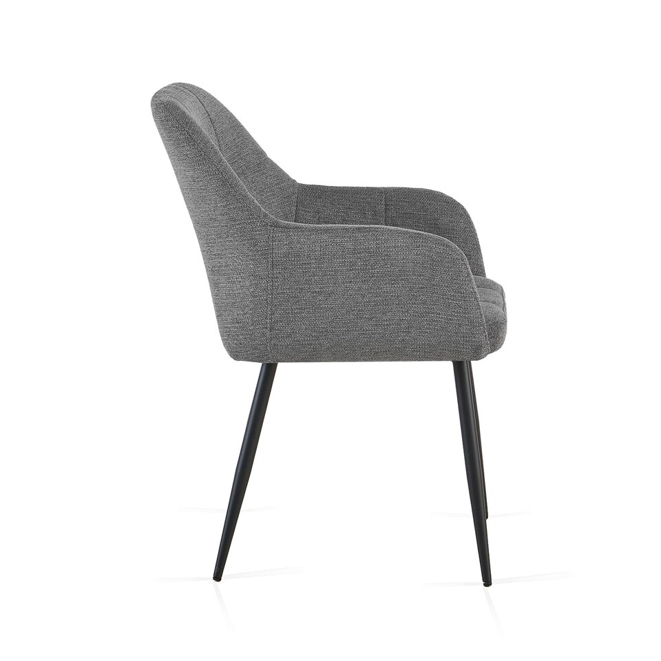 image 1 of SONARA Dining Chair Set of 2, Water-Repellent Plush Chenille Upholstered for Dining Room | Black