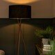 image 1 of ValueLights Camden Copper Tripod Floor Lamp with Navy Blue Shade Blue