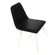 image 2 of Interiors by Premier Black Leather Effect Dining Chair with White Legs, High Quality Leather Chair, Accent Chair, Borg Chair