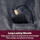 image 9 of Sash & Bloom 2-in-1 Heated Shawl & Blanket with Rechargeable Battery Pack Charcoal