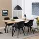 image 4 of Cenny Dining Table in Oak & Black