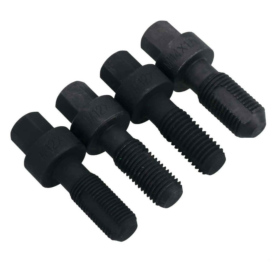 image 1 of 4pc Wheel Hub Internal Thread Repair Restorer Chasers Clean Set M12 - M14
