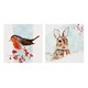 image 8 of Hallmark Christmas Gallery Card Pack "Robin & Bunny" - Pack of 10