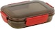 image 3 of Plastic Lunch Box Food Storage Air Tight Rubber Seal Container with Clip Lock 600ml | Black | 3 Red & Black | 600 ml | 3