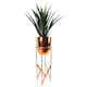 image 1 of 90cm Copper Planter with Artificial Yukka Plant | Copper