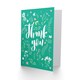 image 2 of Floral Green Flowers Elegant Thank You Card