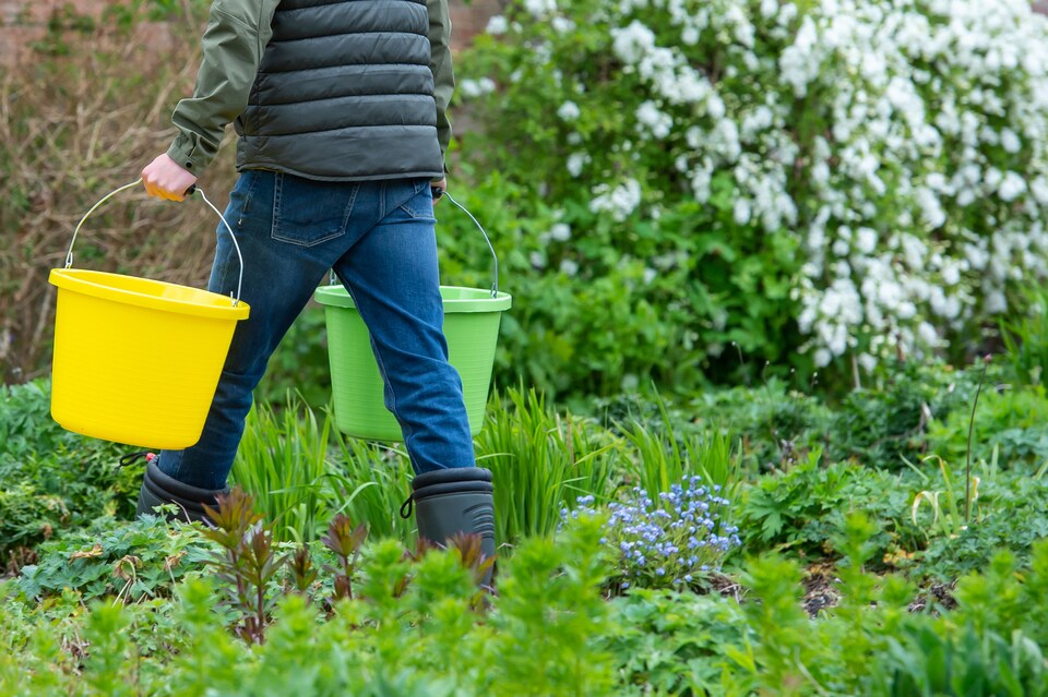 image 1 of Red Gorilla Premium Bucket - Heavy-Duty Recyclable Plastic Bucket with Metal Handle | Pink