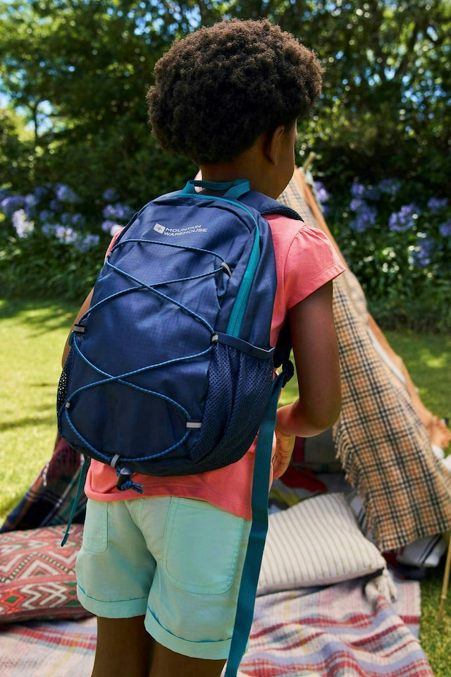 image 1 of Mountain Warehouse Trek Backpack Padded Soft Breathable Everyday Rucksack Bag | Blue