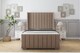image 1 of Sloomy Melbourne Mink Plush Bed Frame With Mattress  With 50" Upholstered Wingback Headboard 4'6 Double