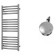 image 1 of Aston - Stainless Steel Electric Towel Rail H1000mm x W400mm Curved 200w Thermostatic
