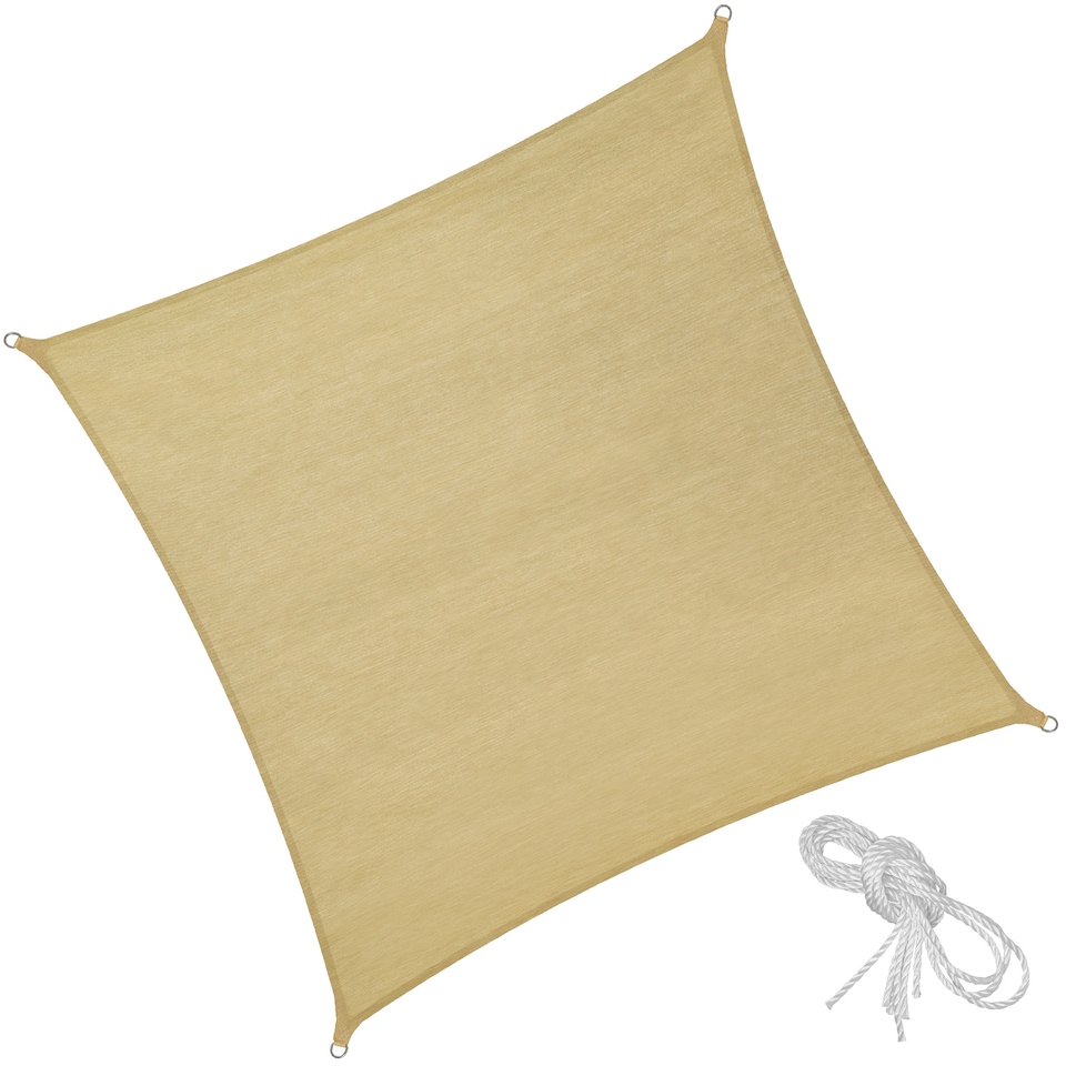 image 1 of Shade Sail - rectangular with UV protection 50, water-repellent | Cream | beige | 3 x 3 m | 1