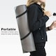 image 3 of UBUNG Yoga Mat Non Slip with Carry Strap 10mm Thick Mat for Pilates Yoga Grey