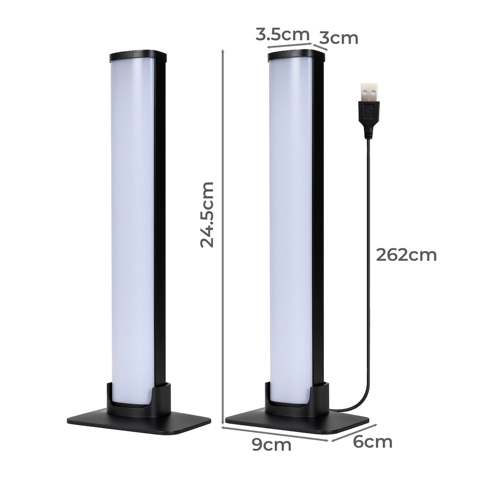 image 1 of Emitto 2x Smart RGB LED Light Bar Ambient Lamp Color Changing Music TV Backlight