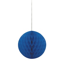 Unique Party Round Paper Lantern - Royal Blue - 10 Inch