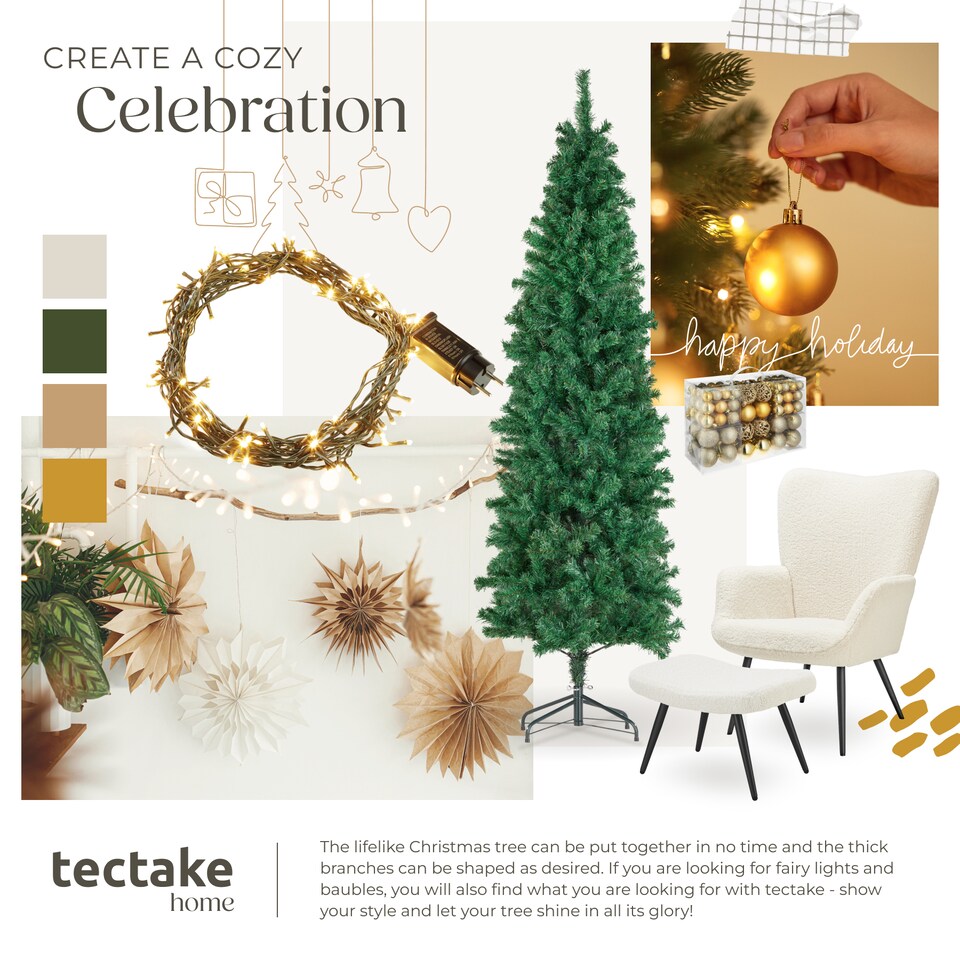 image 1 of Christmas Tree Comet - artificial Christmas tree in green with lifelike look | Green | green | 1