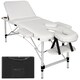 image 1 of Massage Table - 3-zone bed with aluminium frame, 5cm pad, folding, adjustable | White | white | 1
