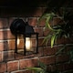 image 1 of ValueLights Black Allgreave Outdoor Wall Lantern with 4W Warm White Bulb