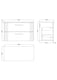image 2 of Balterley Partial Fluted 2 Drawer Wall Hung Vanity Unit with Carrera Marble Laminate Worktop | Grey | Satin Soft Black | 2
