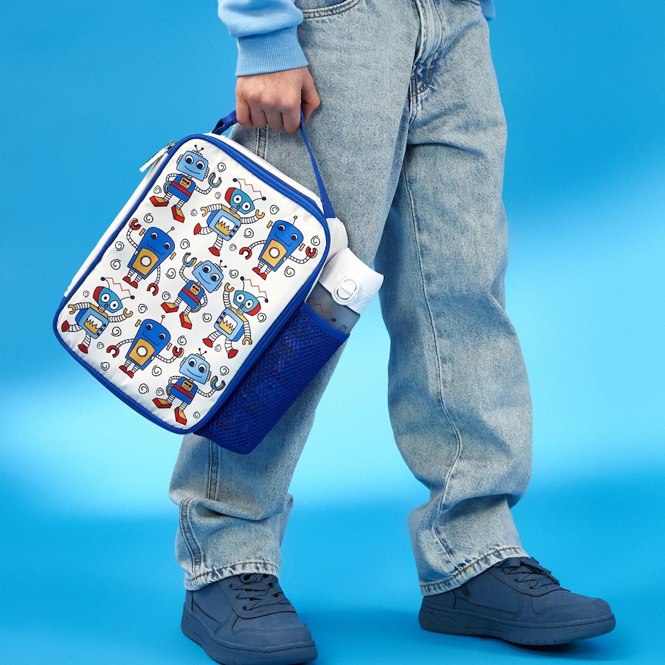 image 1 of Lunch Bag, Insulated, Medium | White | Robots