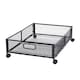 image 5 of Living and Home Under Bed Steel Storage Organizer Basket with Wheels | Black
