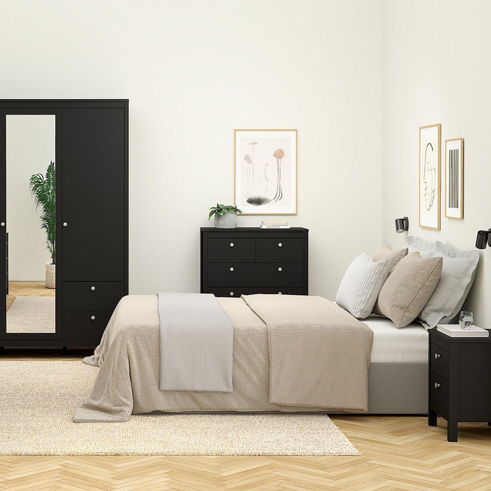 image 1 of Madrid Chest 3+2 Drawers in Matt Black
