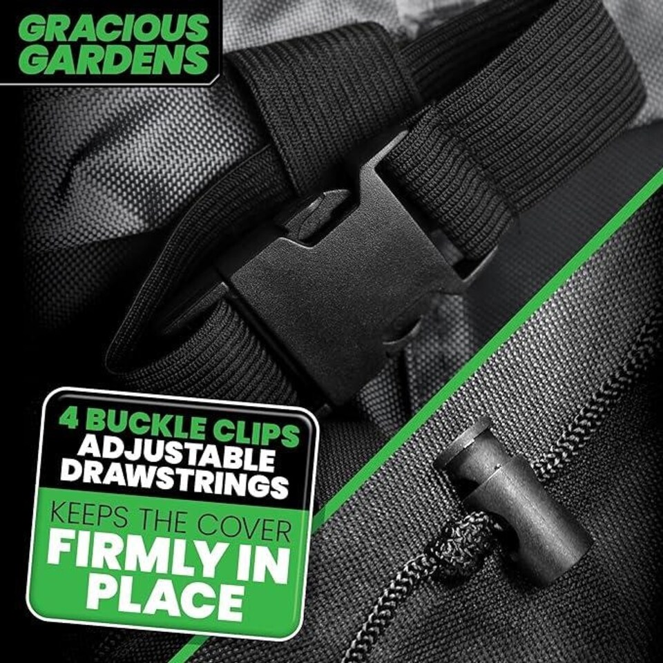 image 1 of Gracious Gardens Rectangular 270x180x89cm Waterproof Garden Furniture Cover | Black | Black | 270x180x89cm | 1