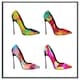 image 3 of Geometric high heels (Picutre Frame) Brown | S