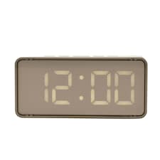Hometime Digital LED Alarm Clock - White White