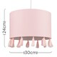image 5 of ValueLights Vivian Pink Drum Ceiling Pendant Shade & Bulb | Pink