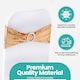 image 5 of Sequin Chair Sashes Stretch Spandex Chair Bands with Silver Buckle - 10pcs