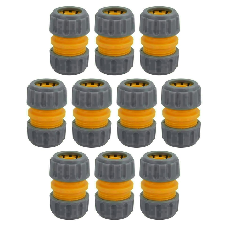 image 1 of Hozelock Hose Pipe Repair Joiner Mender Connector Fitting 12.5mm Female 10PK
