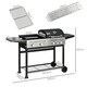 image 7 of Outsunny Gas Grill and Plancha with 12 kW 4+1 Burners for Garden Party