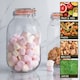 image 5 of Argon Tableware Glass Storage Jars with Labels - 3 Litre - Orange Seal - Pack of 6