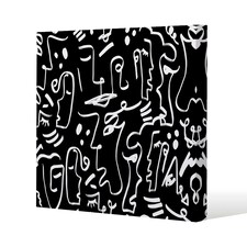 Geometric Shapes Repeating (Canvas Print) 114 x 114 x 4cm