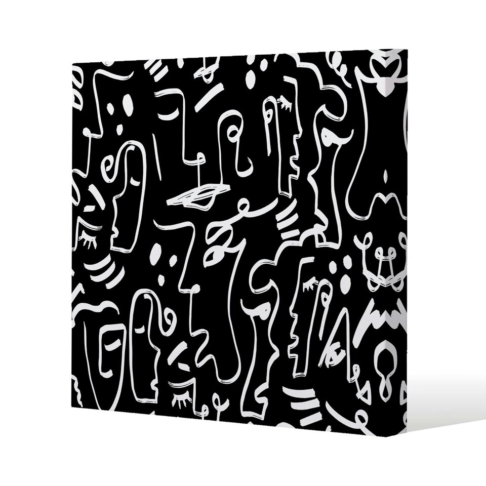 image 1 of Geometric Shapes Repeating (Canvas Print) 114 x 114 x 4cm
