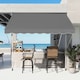 image 2 of Outsunny 3 x 1.5 m Retractable patio  Awning Floor-to-ceiling shade, Grey | Grey | 1