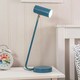 image 3 of ValueLights Adjustable Painted Blue Table Lamp with Blue Drum Shade and Integrated LED 5W Neutral White 3000K Bulb