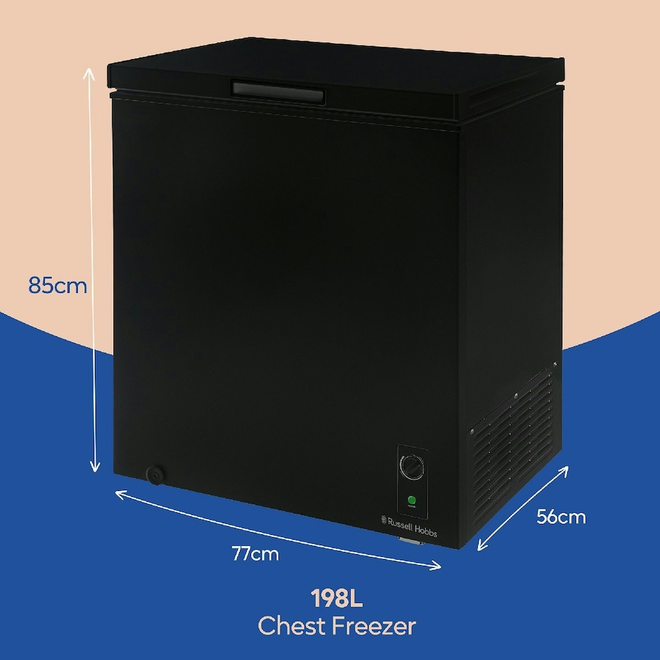 image 1 of Russell Hobbs RH198CF0E1B Chest Freezer 198L Freestanding Black 5 Year Guarantee Black