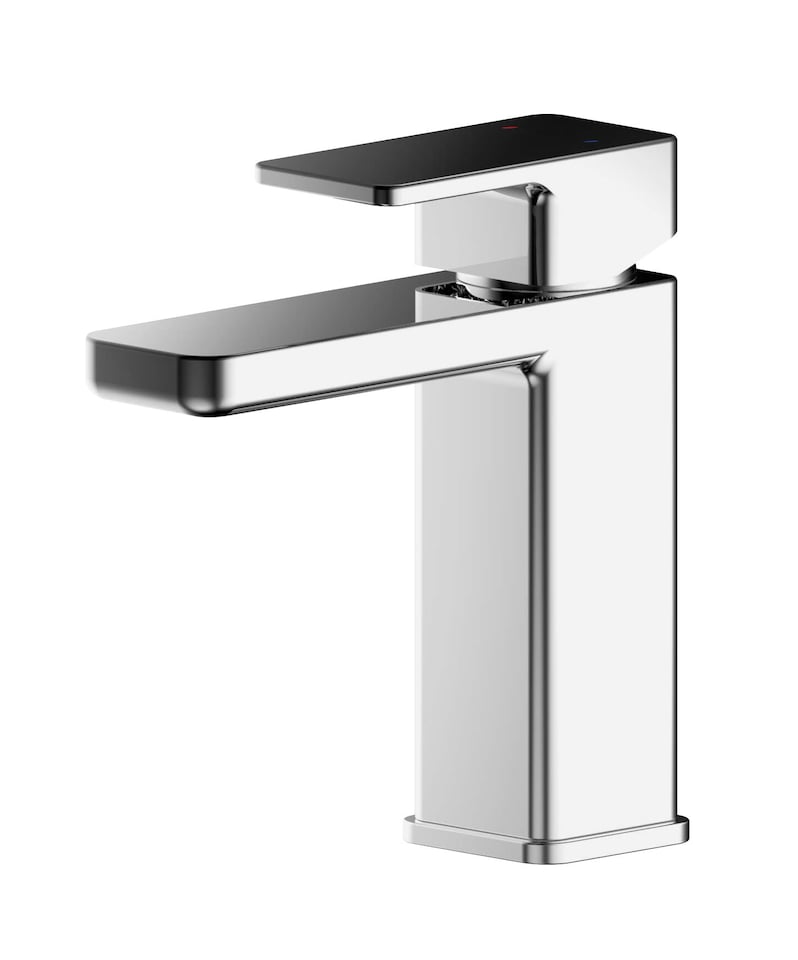 image 1 of Balterley Square Mono Basin Mixer Tap & Push Button Waste - Mono Basin Mixer Tap | Silver | Chrome | 1