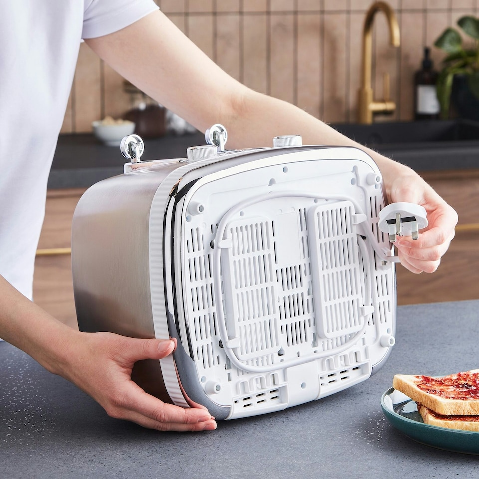 image 1 of Morphy Richards Mexborough 4 Slice Toaster White | Silver | White