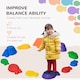 image 3 of Outsunny Kids Balance Stepping Stones - Multicoloured