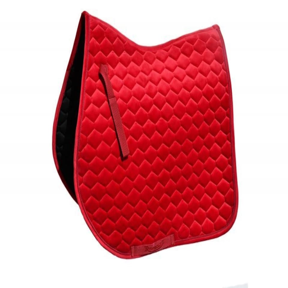 image 1 of Rhinegold Velvet Hexagon GP Saddle Pad Green | Colour: Peacock Green
Size: Pony