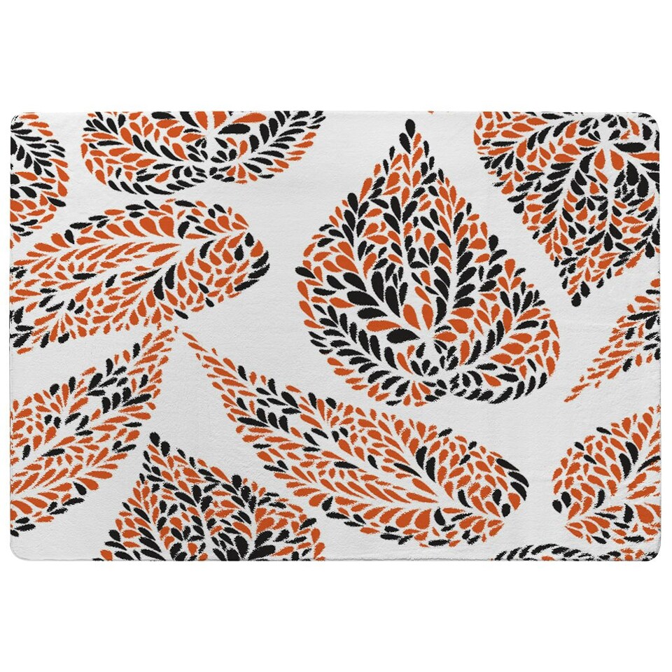 image 1 of Leaf Droplets (Rug) Orange | Large: 140x200cm