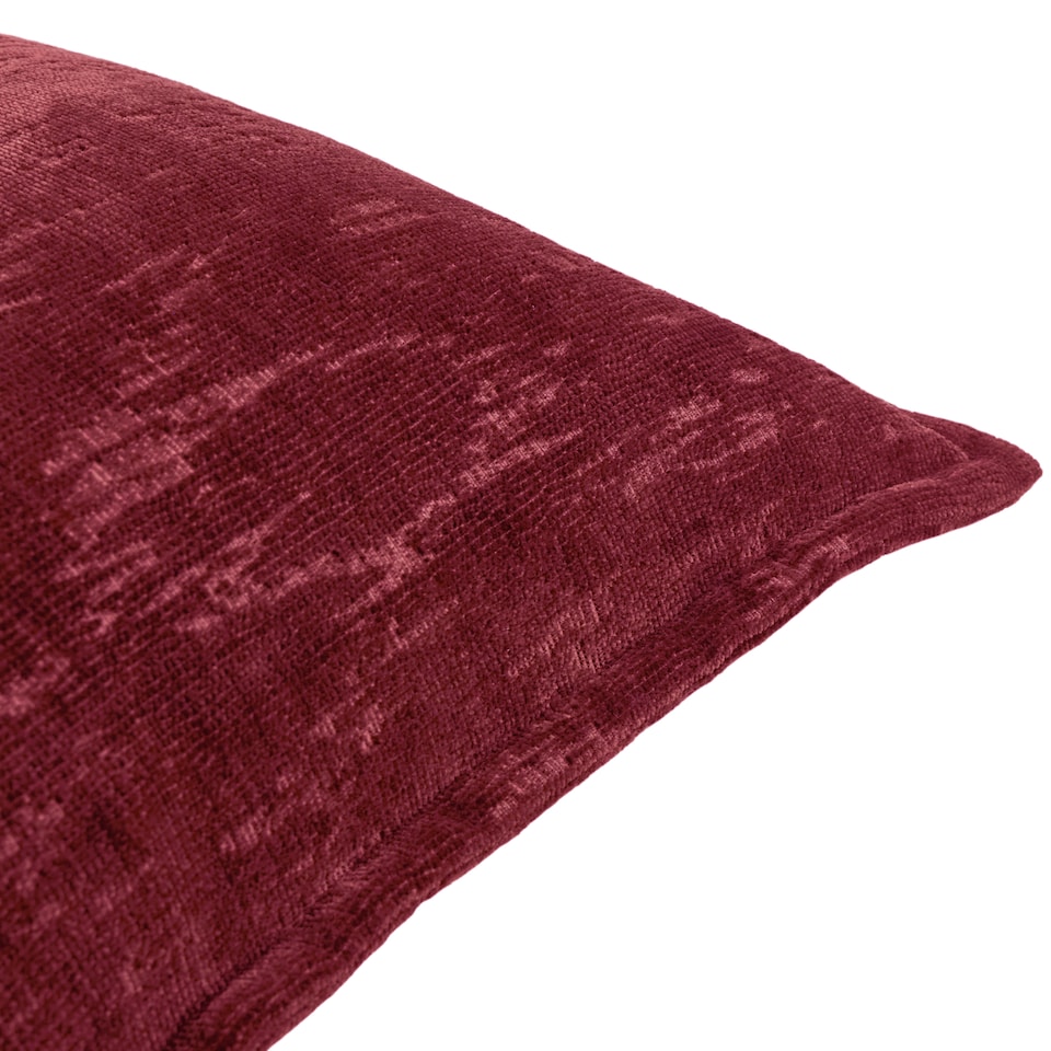 image 1 of Paoletti Aurelio Chenille Jacquard Polyester Filled Cushion, Burgundy