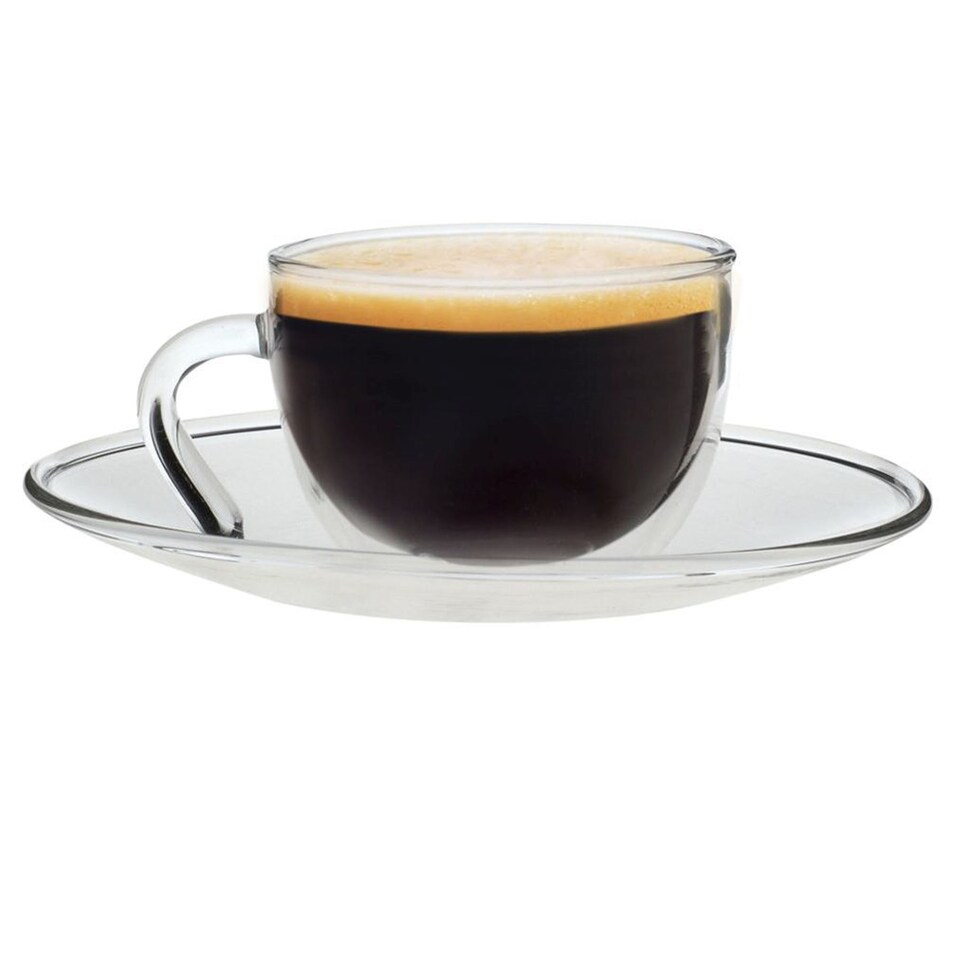 image 1 of Argon Tableware Glass Espresso Cup & Saucer Set - 60ml