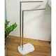 image 1 of Showerdrape Octavia White Marble & Chrome Freestanding Towel Stand