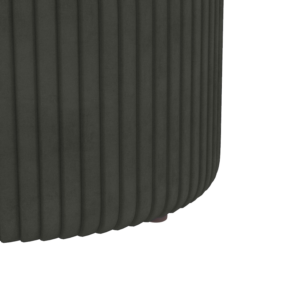 image 1 of HOMCOM Round Pouffe Storage Footstool with Cushioned Top Hidden Space Grey