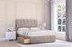 image 2 of Sloomy Highbury Pebble Plush Divan Bed Base 2 Drawers Same Side With 54 Inch Floor Standing Headboard | Brown | Pebble | Super King | 1