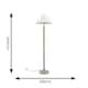 image 3 of ValueLights Bobbles Sage Green Bobbin Floor Lamp with Green Trim Scallop Shade